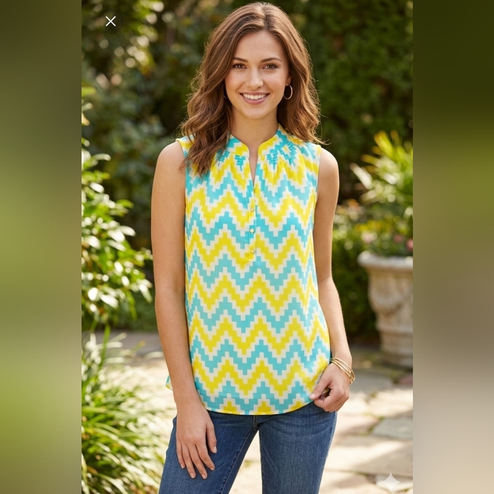 Macbeth Collection By Margaret‎ Joseph's Summer Beachy Top Size Medium
